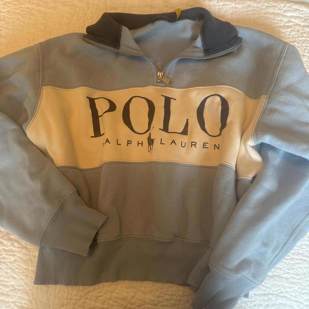 Polo Ralph Lauren Zip-up Sweatshirt - Light Blue